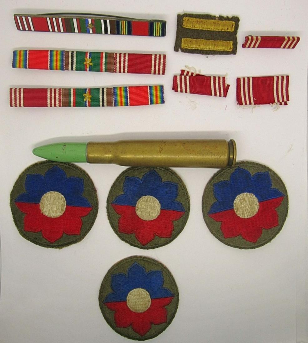 TRENCH ART BRASS SHELL BULLET plus (4) PATCHES (1 of 6)