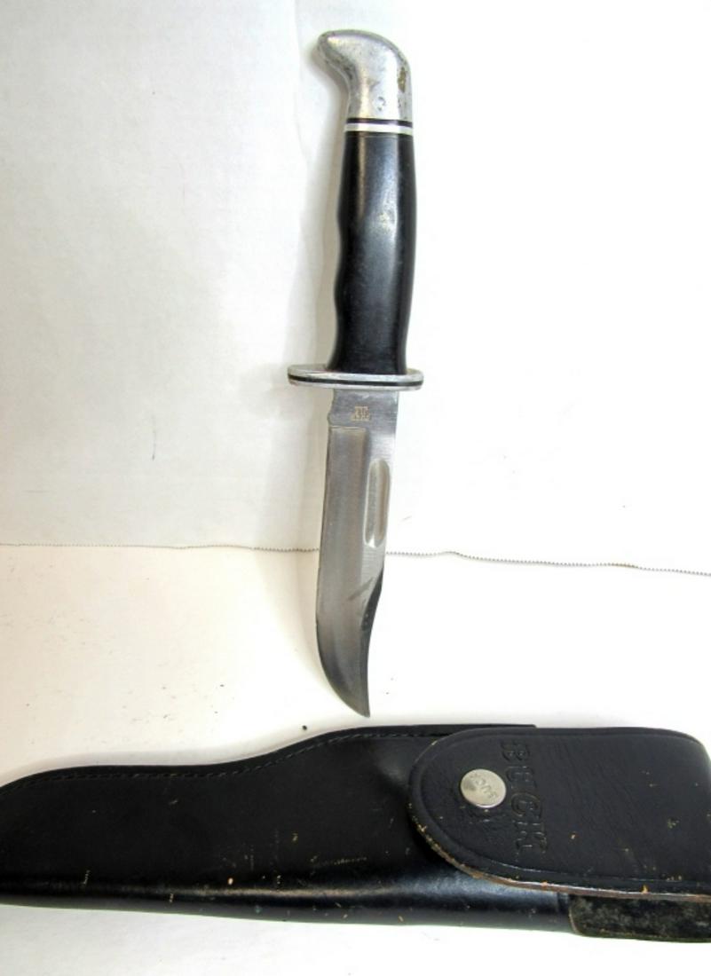 BUCK MODEL 119 FIXED BLADE KNIFE WITH SHEATH! (1 of 5)