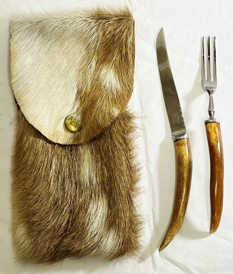 INDIAN RIDGE SHEFFIELD KNFIE & FORK SET (1 of 4)