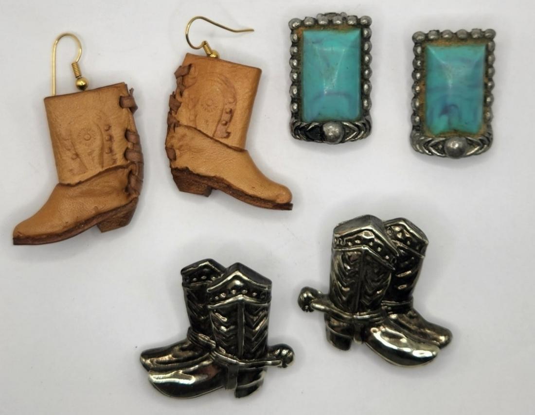 3-PAIRS OF SOUTHWESTERN CLIP ON/PIERCED (1 of 3)
