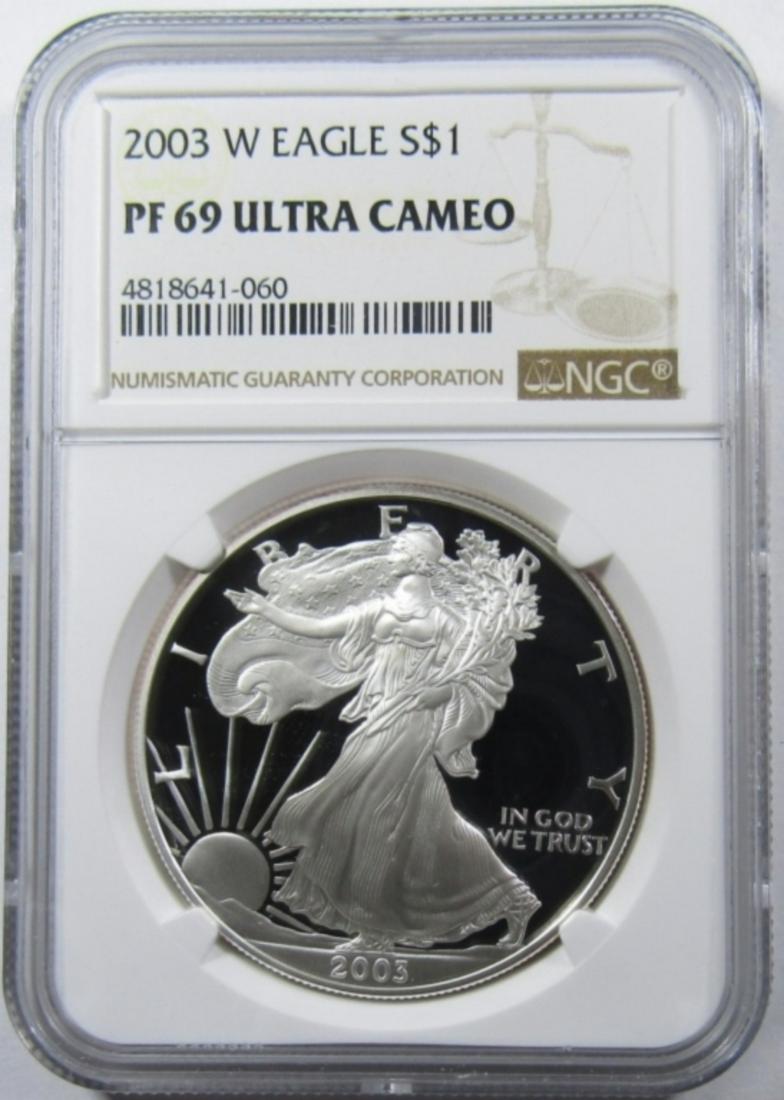 2003-W SILVER EAGLE NGC PF-69 UC (1 of 4)