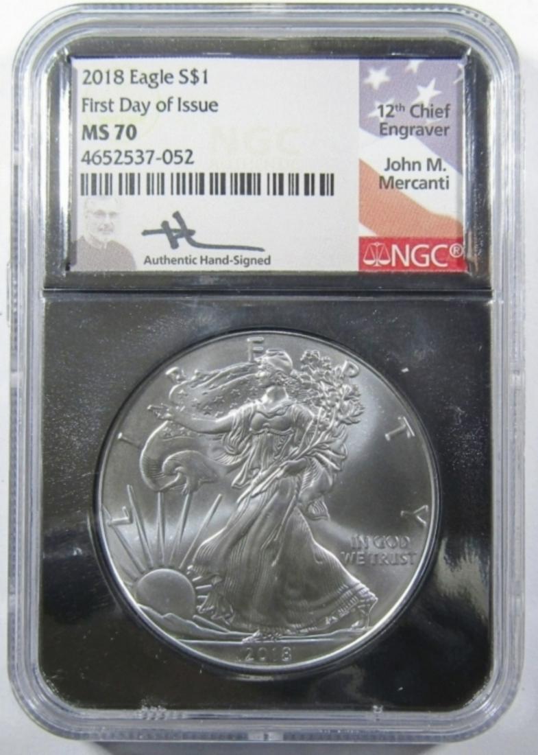 2018 AMERICAN SILVER EAGLE NGC MS-70 (1 of 4)