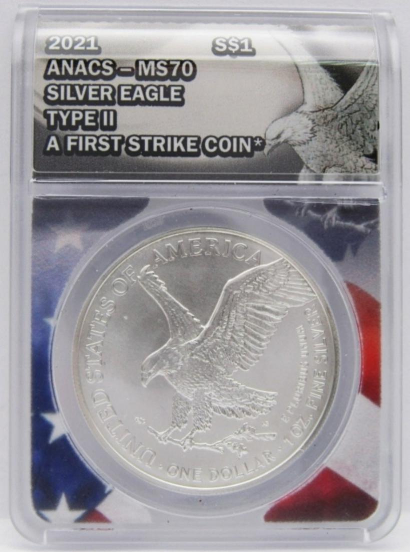 2021 TYPE 2 SILVER EAGLE ANACS MS-70 (1 of 4)
