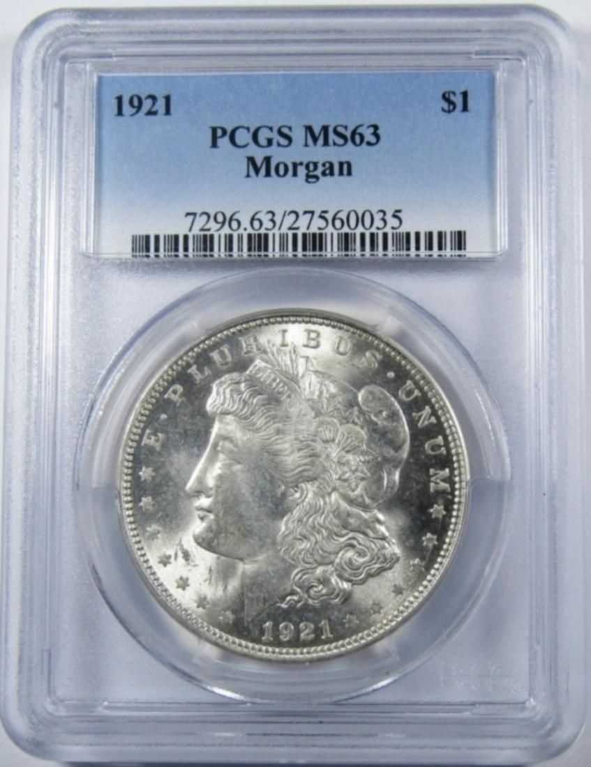 1921 MORGAN DOLLAR PCGS MS-63 (1 of 4)