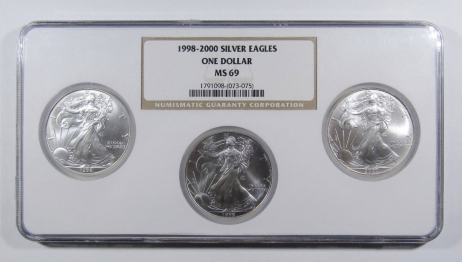 1998-2000 SILVER EAGLE SET NGC MS-69 (1 of 2)