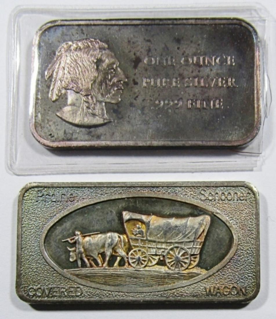 2 DIFFERENT 1oz .999 SILVER BARS: (1 of 2)