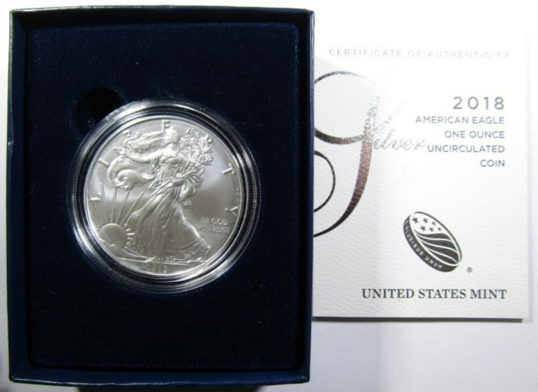 2018-W UNC AMERICAN SILVER EAGLE IN OGP (1 of 4)