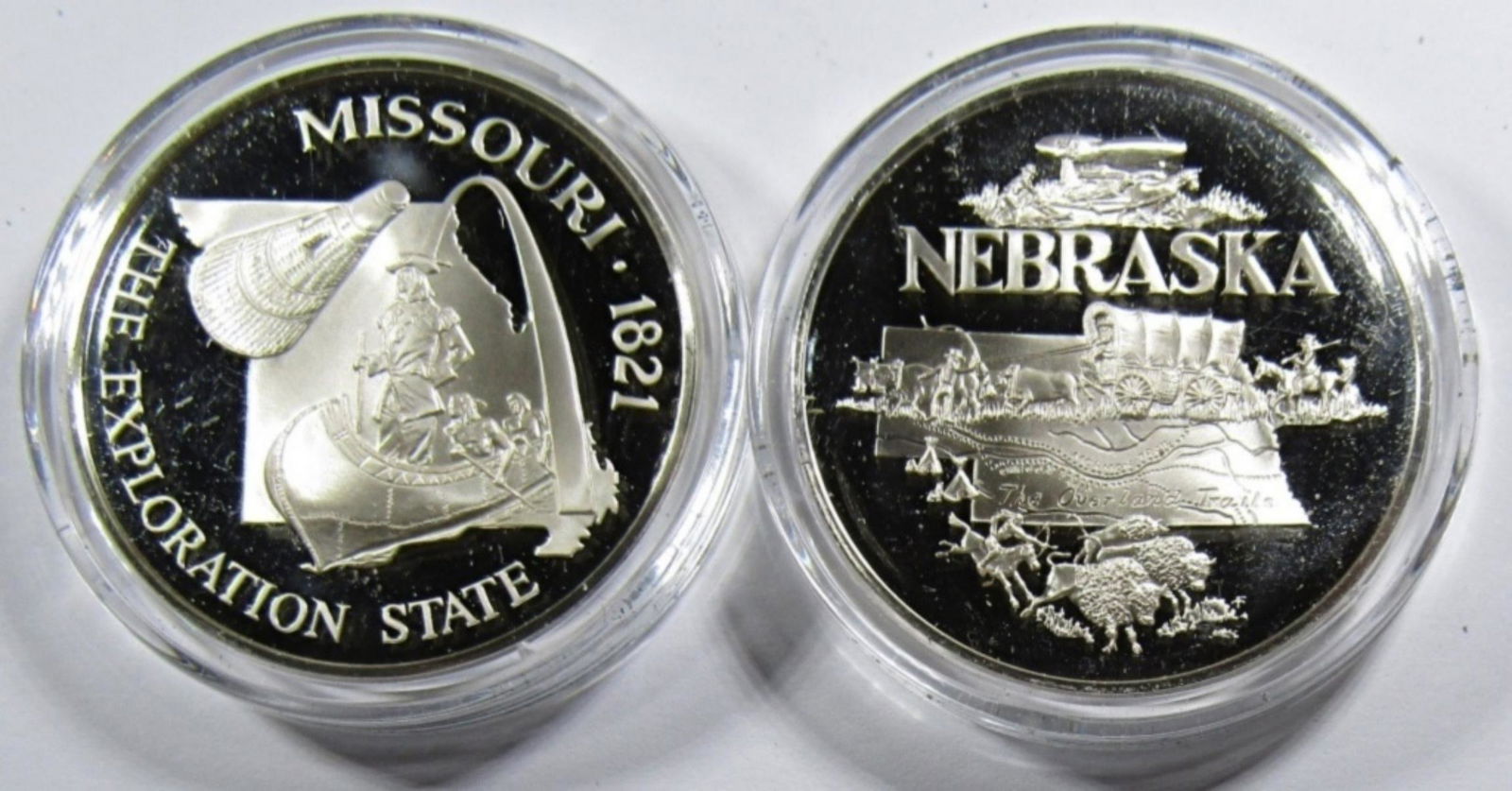 MISSOURI & NEBRASKA SILVER STATE COMMEMS (1 of 2)