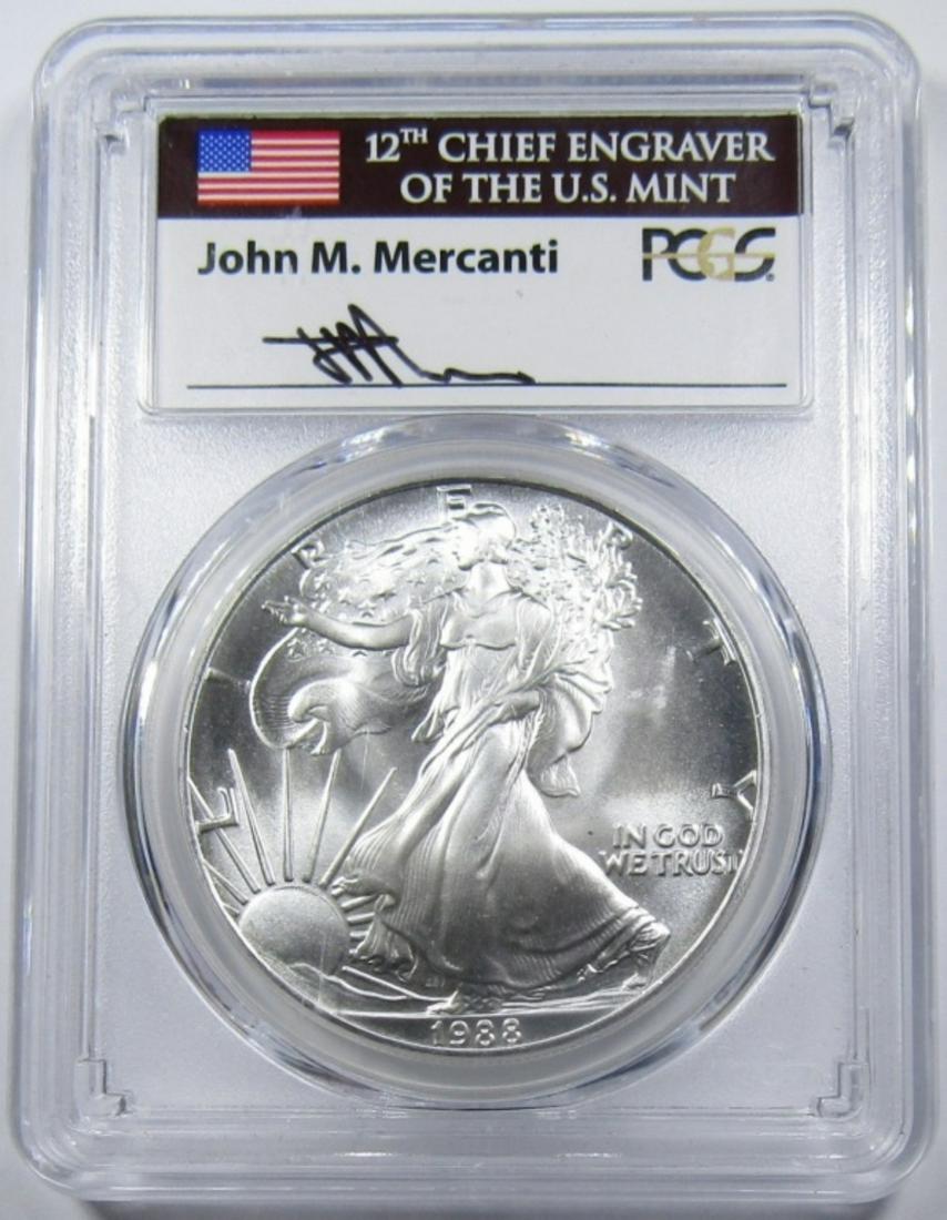 1988 SILVER EAGLE PCGS GEM UNCIRCULATED (1 of 4)