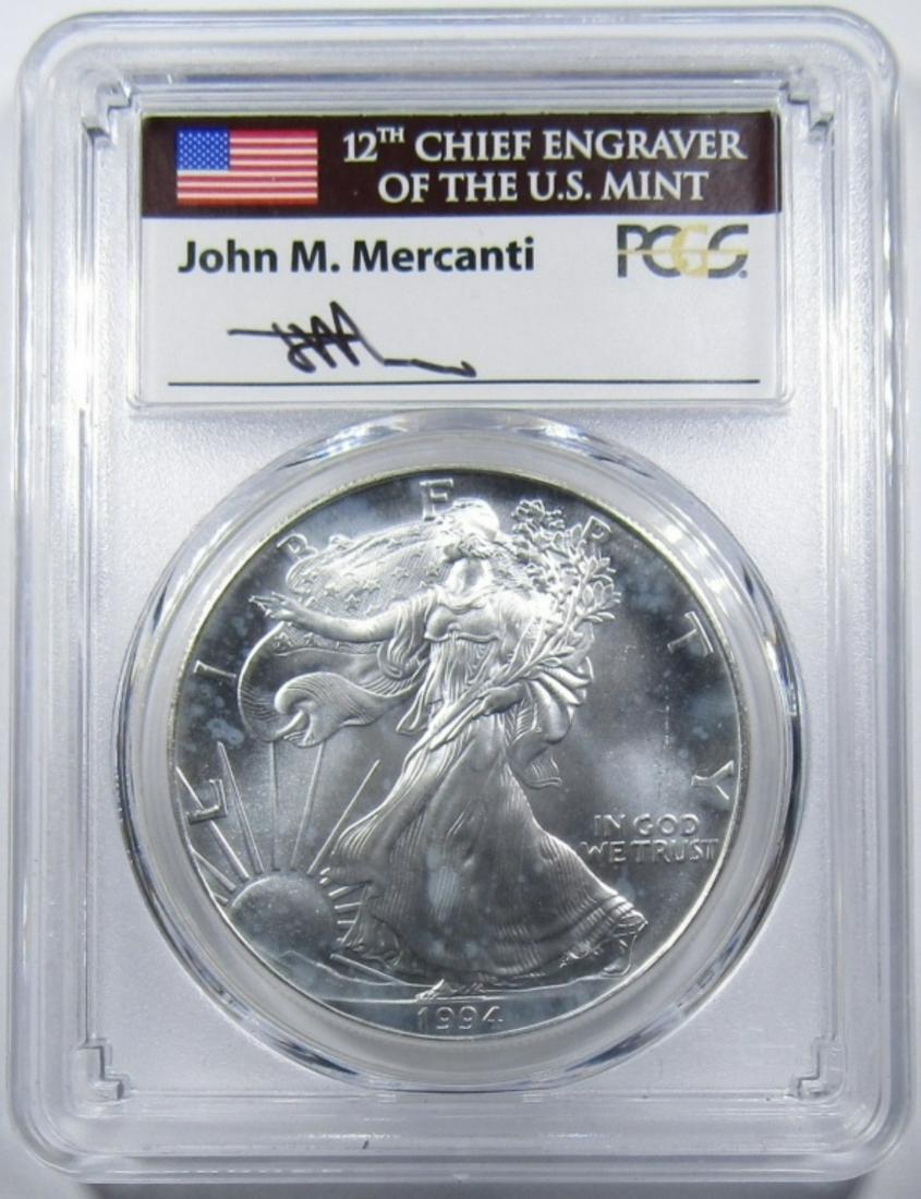 1994 SILVER EAGLE PCGS GEM UNCIRCULATED (1 of 4)