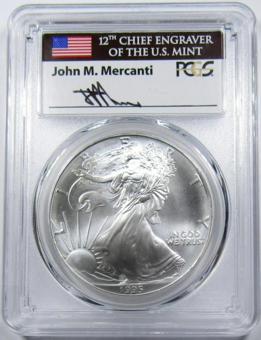 1995 SILVER EAGLE PCGS GEM UNCIRCULATED (1 of 4)