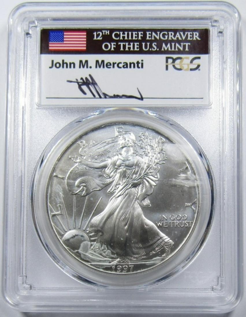 1997 SILVER EAGLE PCGS GEM UNCIRCULATED (1 of 4)