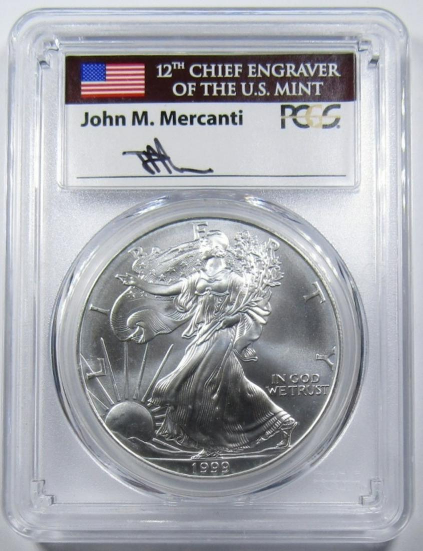 1999 SILVER EAGLE PCGS GEM UNCIRCULATED (1 of 4)