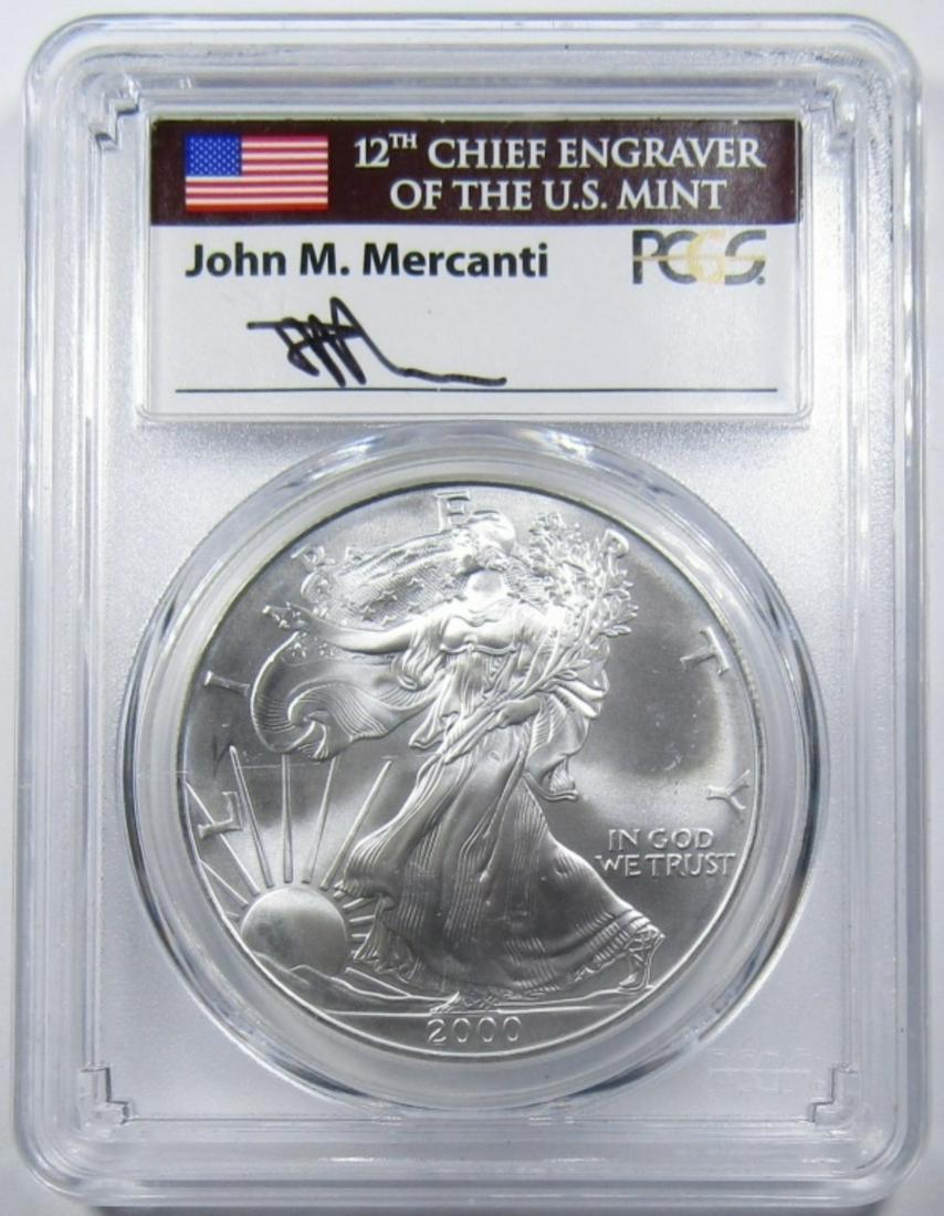 2000 SILVER EAGLE PCGS GEM UNCIRCULATED (1 of 4)