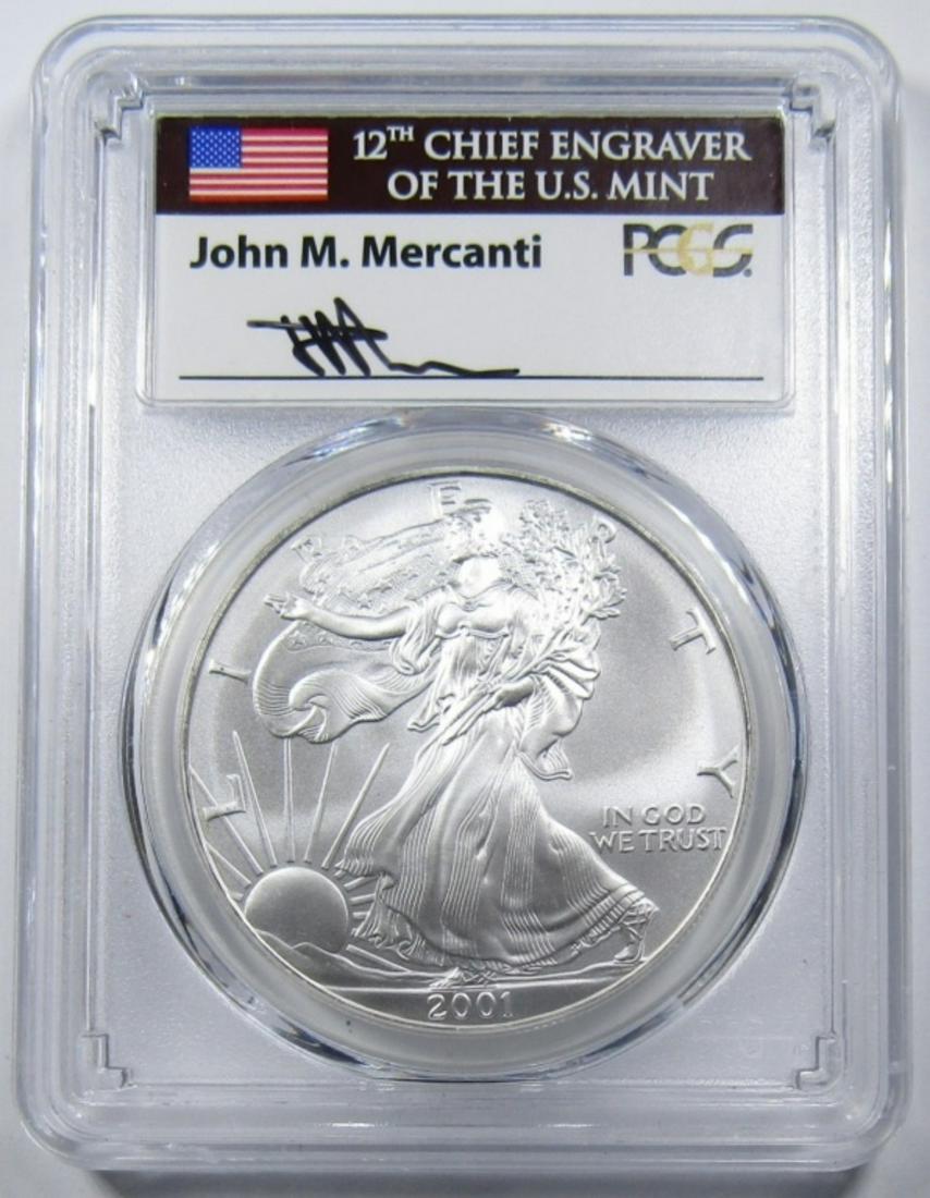 2001 SILVER EAGLE PCGS GEM UNCIRCULATED (1 of 4)