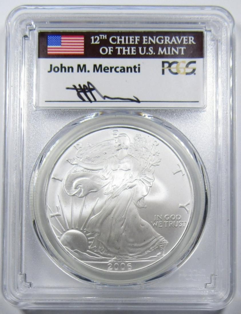 2006 SILVER EAGLE PCGS GEM UNCIRCULATED (1 of 4)