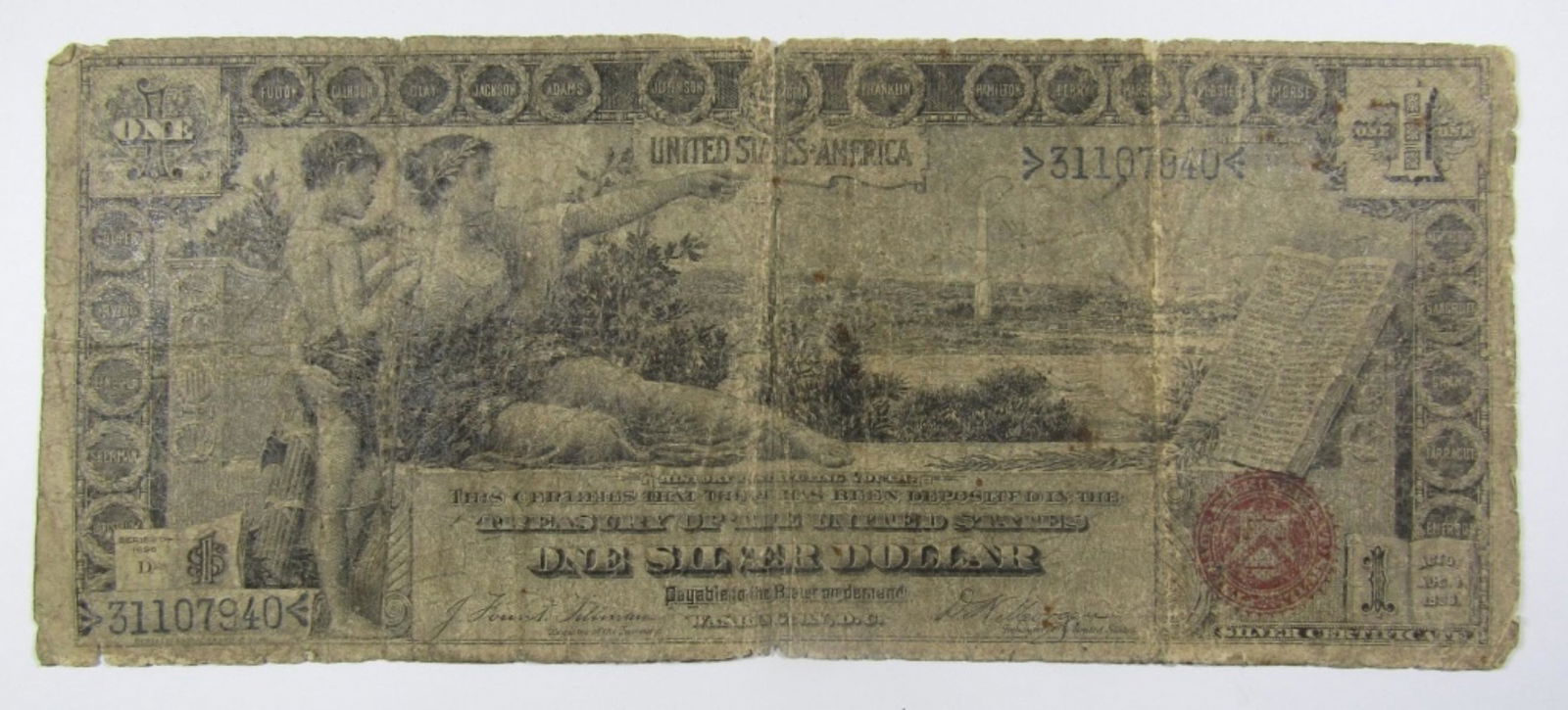 1896 $1 EDUCATIONAL SILVER CERTIFICATE (1 of 2)