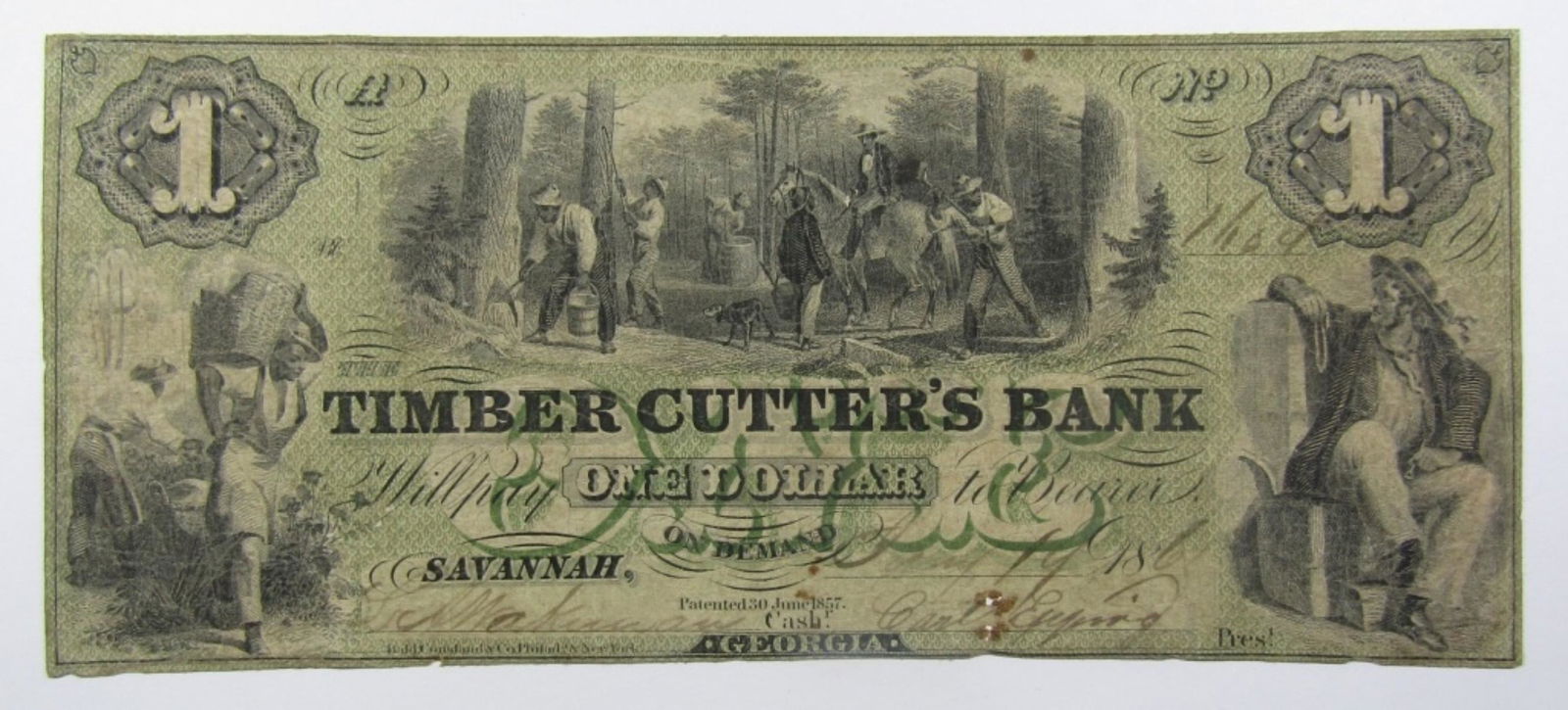 1861 $1 GEORGIA OBSOLETE CURRENCY NOTE (1 of 2)