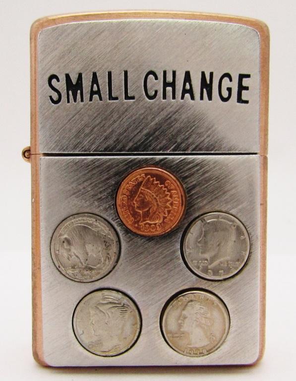 Zippo Lighter Solid Copper "Small Change" SEALED! (1 of 7)