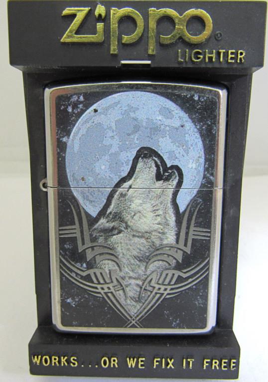 2021 Unfired Howling Wolf & Moon Zippo Lighter! (1 of 4)
