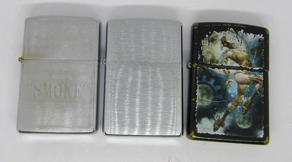 1975 "SMOKE" ZIPPO, 2005 SILVER TONE, (1 of 4)