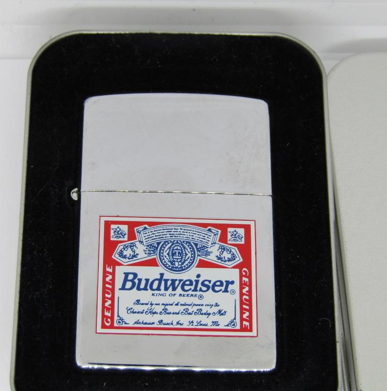 1999 BUDWEISER ZIPPO LIGHTER: NEW IN BOX