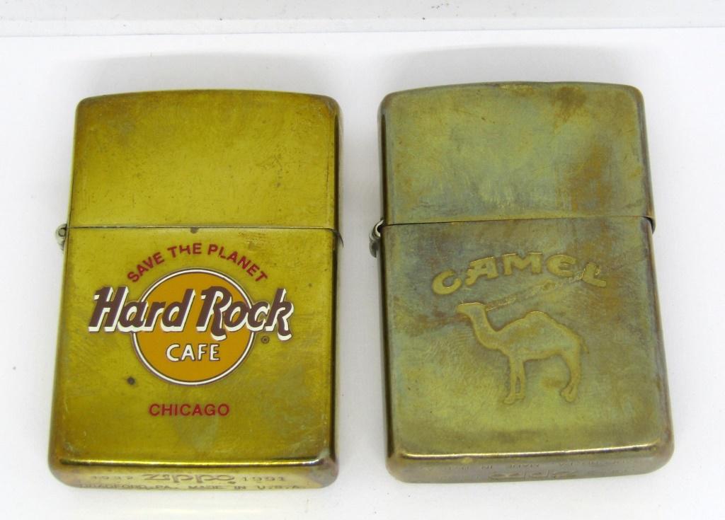 (2) 1991 ZIPPO's HARD ROCK CAFÉ CHICAGO & (1 of 5)