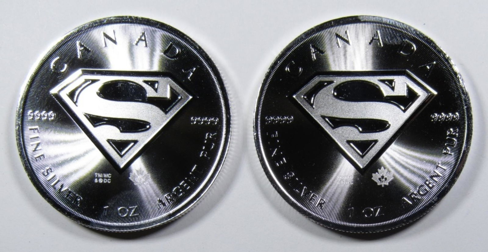 2- 2016 CANADA $5 SUPERMAN 1oz SILVER (1 of 2)