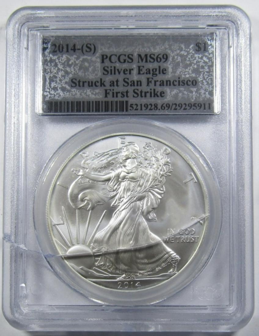 2014-(S) AMERICAN SILVER EAGLE PCGS MS69 (1 of 4)
