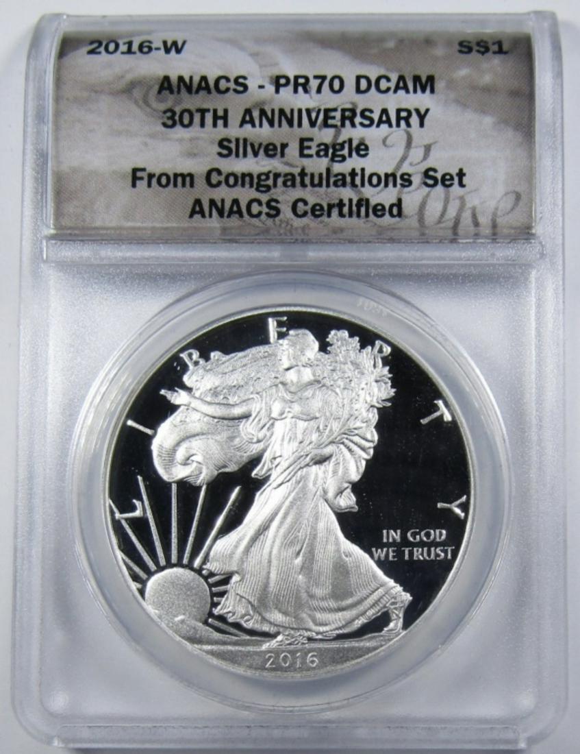 2016-W SILVER EAGLE ANACS PR-70 DCAM (1 of 4)