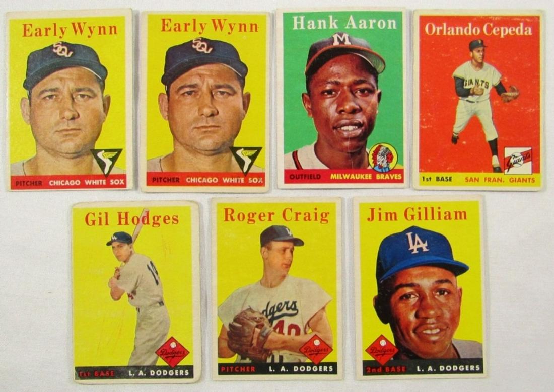 1958 TOPPS #30 HANK AARON EX plus (1 of 3)