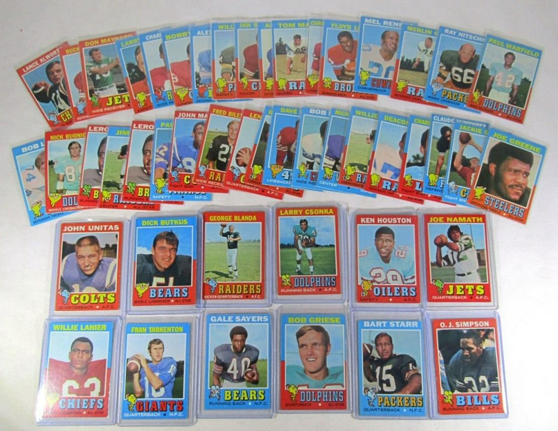 1971 TOPPS FOOTBALL STAR CARD LOT (49 diff) (1 of 7)