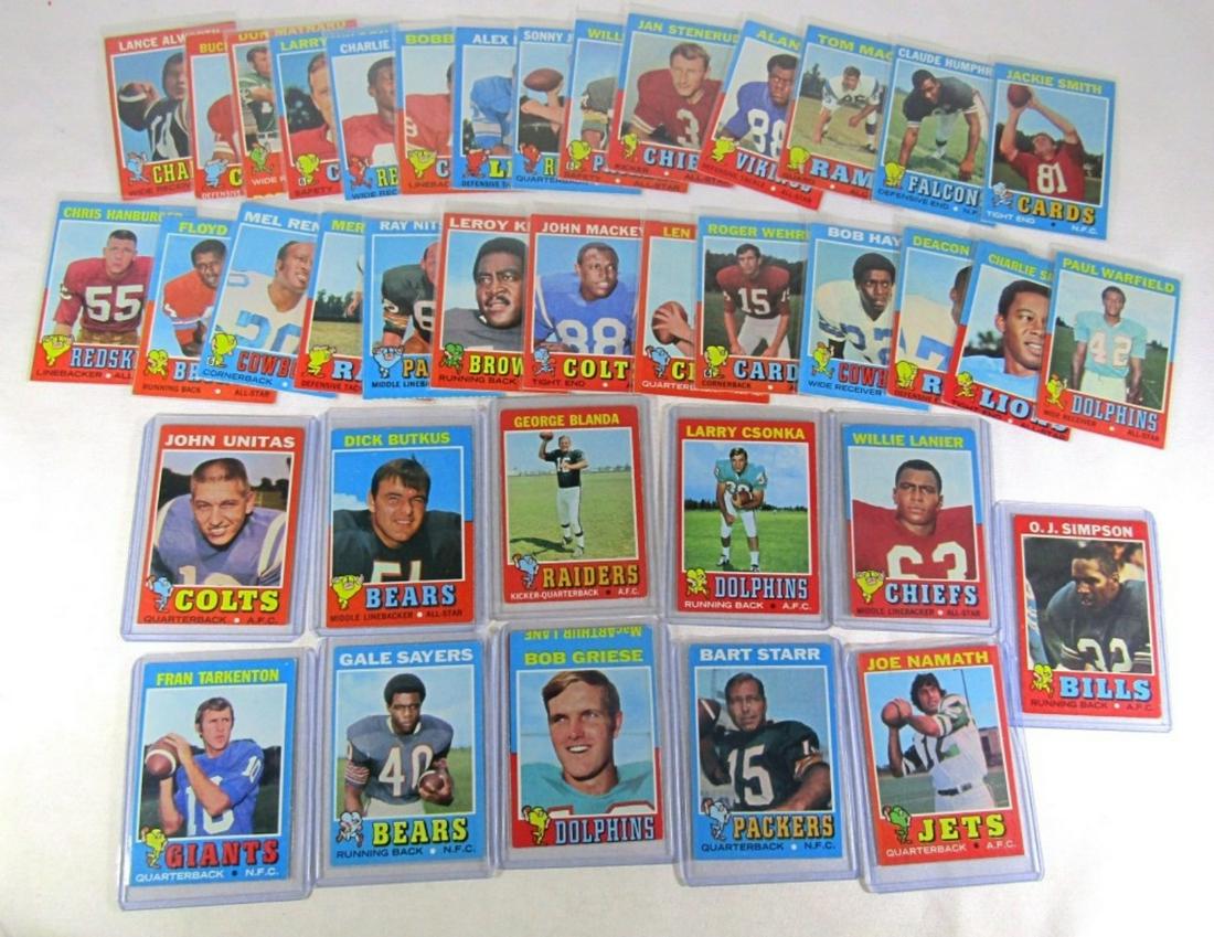 1971 TOPPS FOOTBALL STAR CARD LOT (39 diff) (1 of 7)
