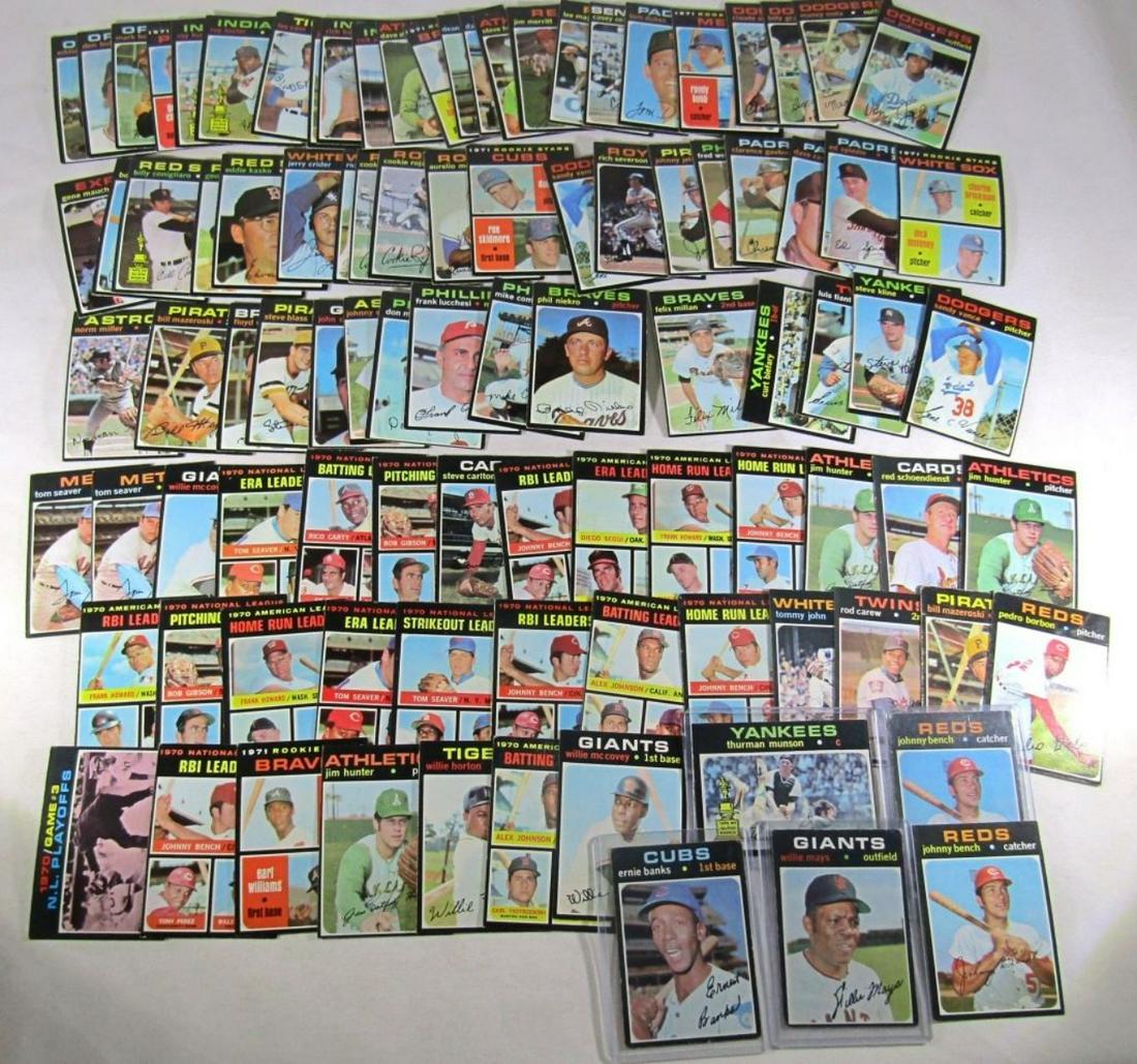 (85) 1971 TOPPS BASEBALL CARDS with STARS (1 of 8)