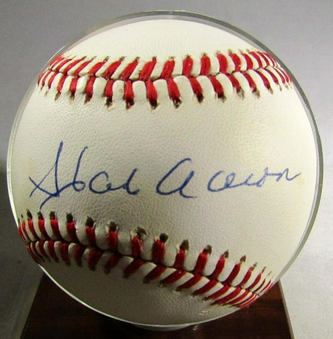 HANK AARON AUTOGRAPH BASEBALL (1 of 4)