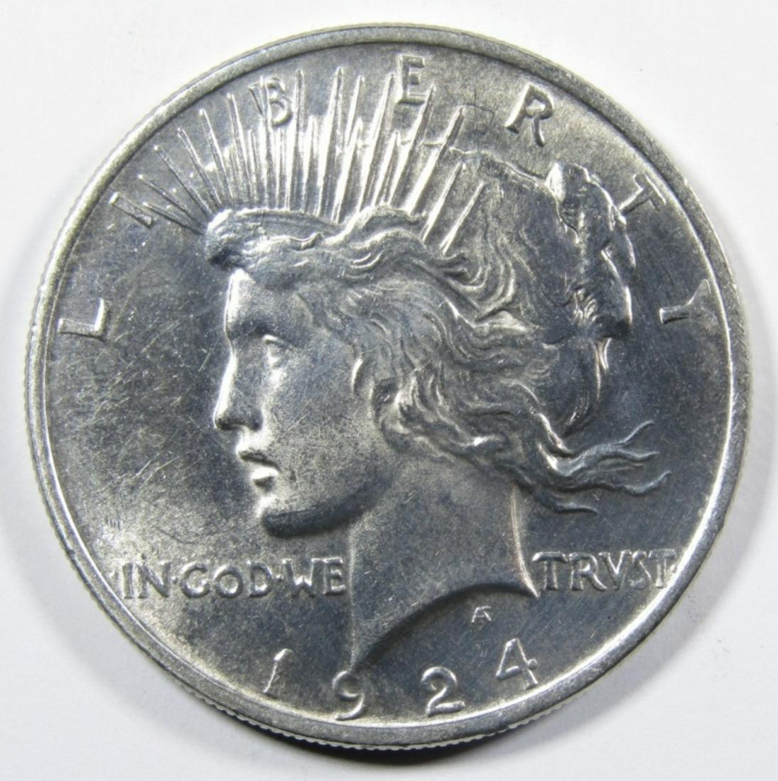 1924 PEACE DOLLAR BU (1 of 2)