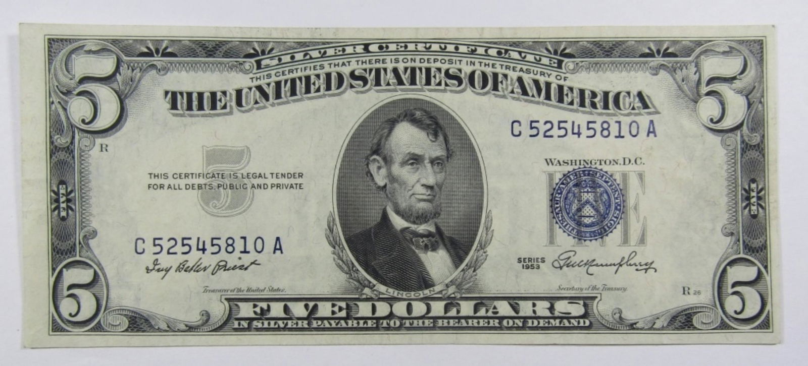 1953 $5 SILVER CERTIFICATE (1 of 2)
