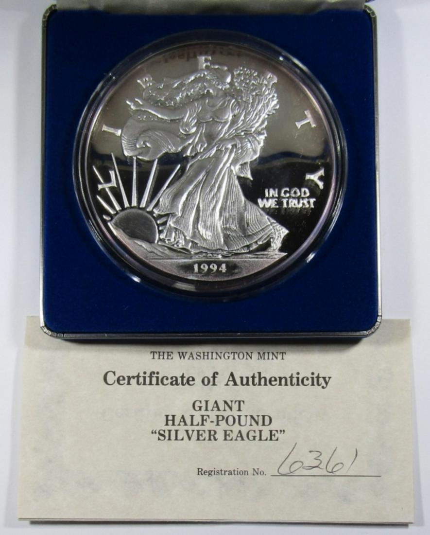 コレクション 2000 Giant Siiver Eaglc Half pound 00541 2000 Giant Siiver Eaglc Half pound 00541（Washington Mint