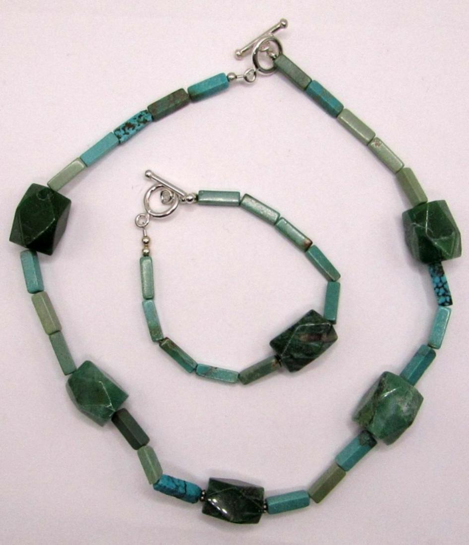 SET! SOUTHWESTERN GRN TURQUOISE NECKLACE (1 of 8)
