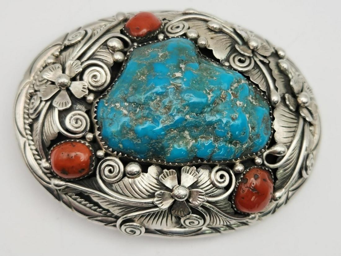 SOUTHWESTERN STERLING MEN'S BELT BUCKLE (1 of 7)