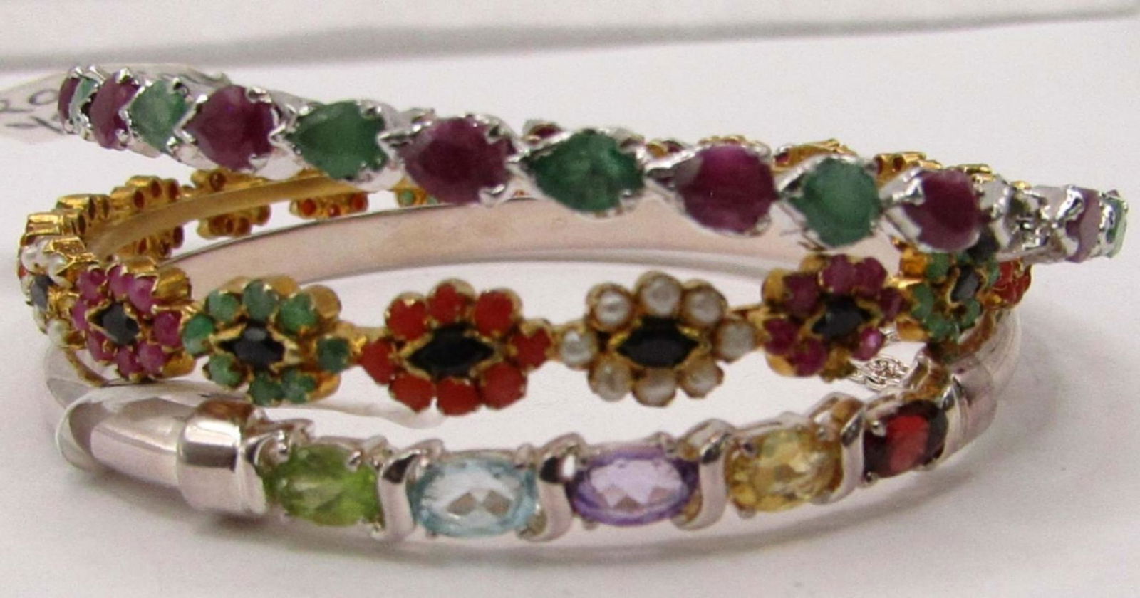 3 STRELING BRACELETS- 2 BANGLE AND 1 HINGED (1 of 5)