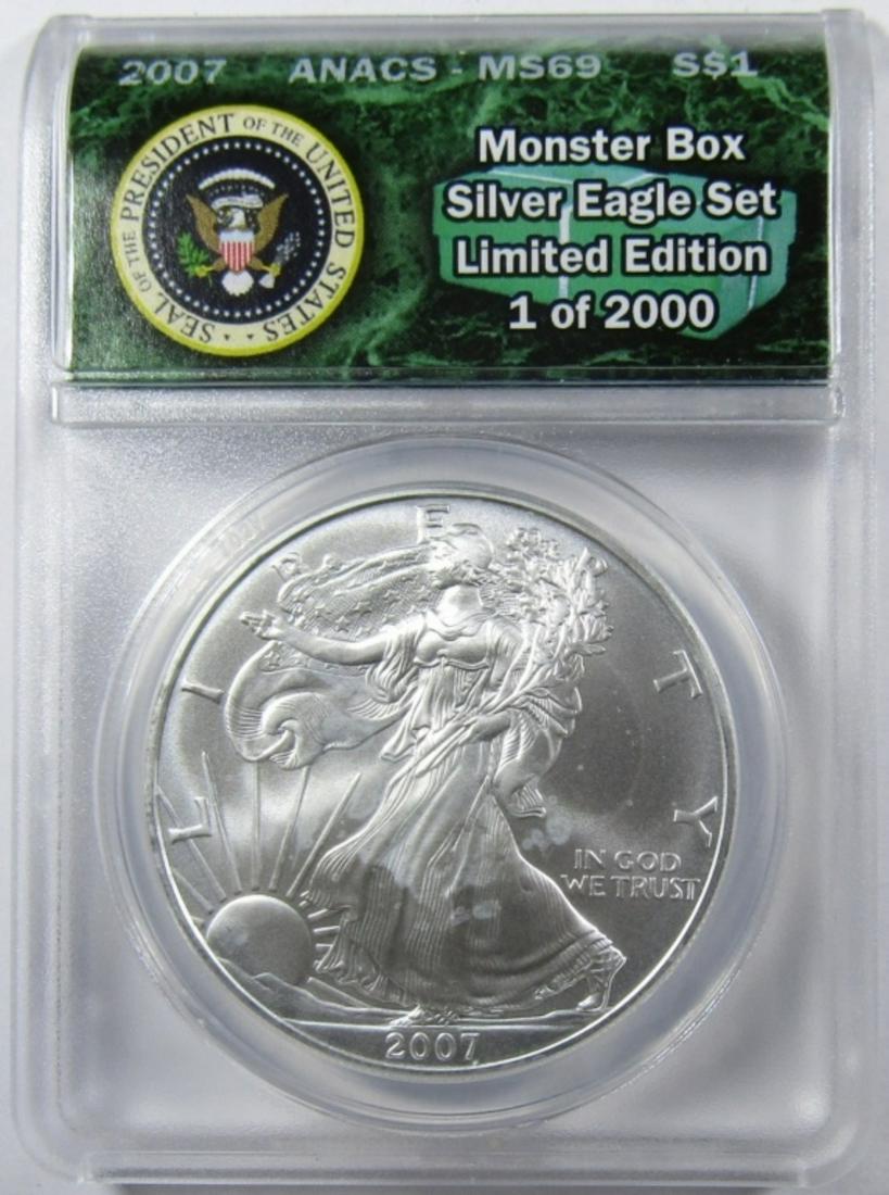 2007 AMERICAN SILVER EAGLE ANACS MS-69 (1 of 4)