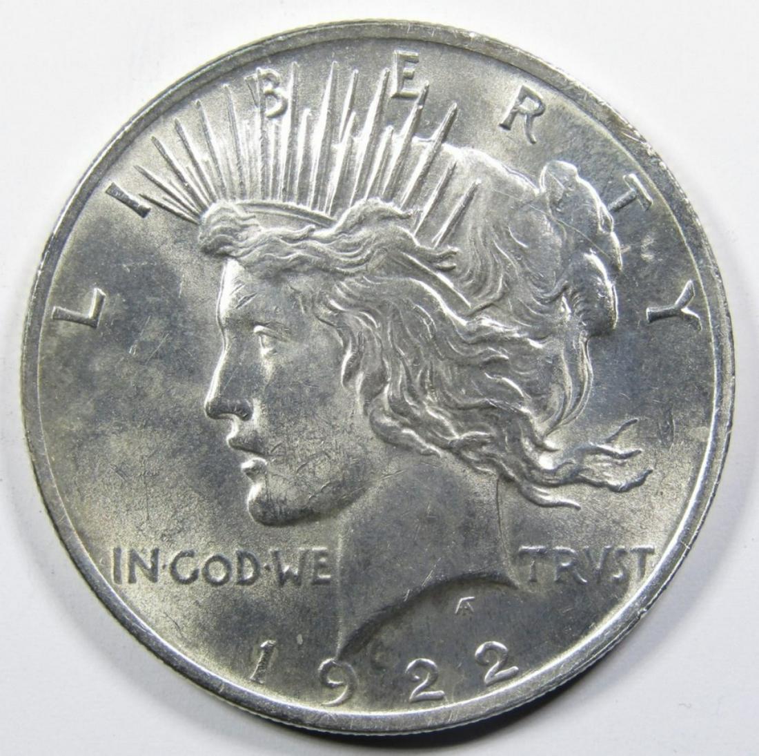 1922 PEACE DOLLAR BU (1 of 2)