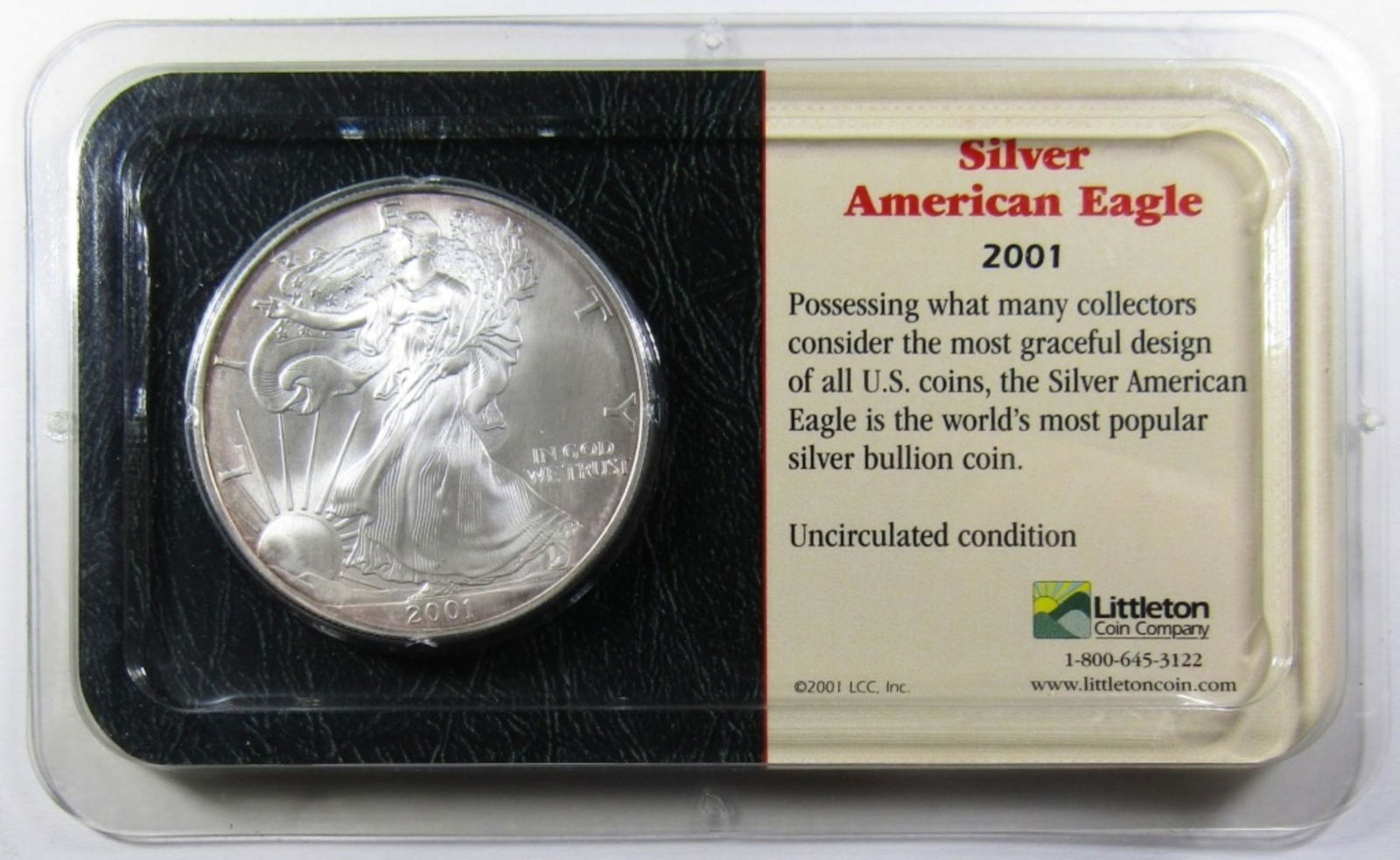 2001 SILVER EAGLE BU IN LITTLETON PACK (1 of 4)