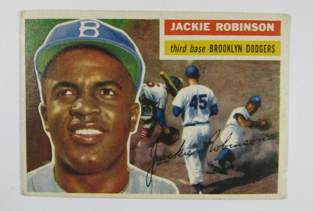 1956 TOPPS #30 JACKIE ROBINSON VGEX: VGEX - NICE COLOR / GLOSS - NO CREASES - KEY HOFer