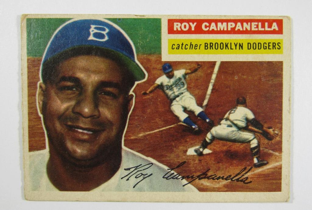 1956 TOPPS #101 ROY CAMPANELLA: VGEX - NICE COLOR / GLOSS - NO CREASES - KEY HOFer