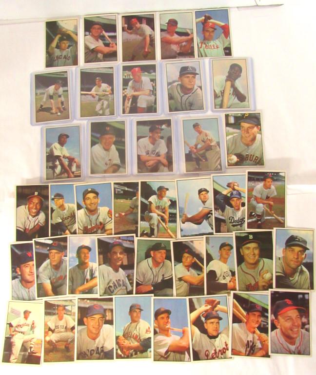 (40) 1953 BOWMAN COLOR BASEBALL CARDS (1 of 7)