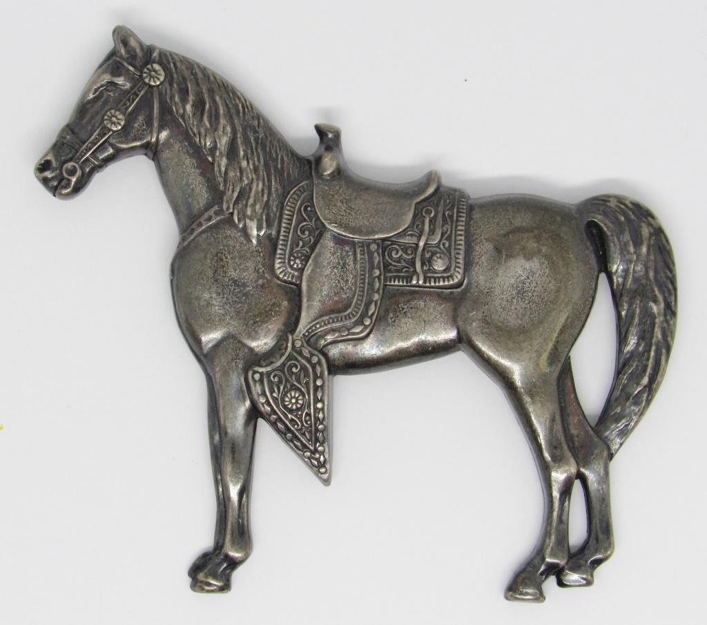 STERLING SILVER PIN, HORSE DESIGN (1 of 4)