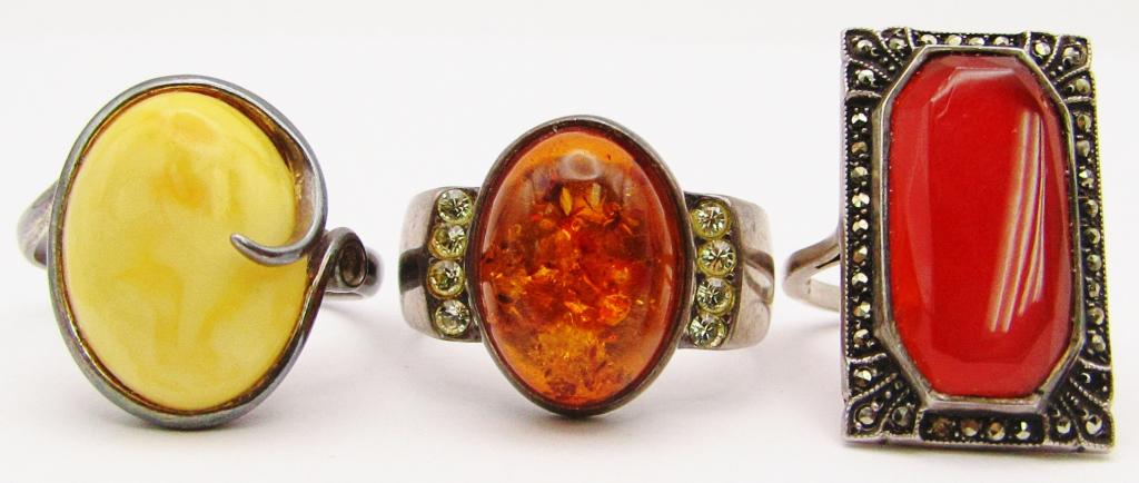 (3) VINTAGE STERLING RINGS - UNIQUE DESIGNS (1 of 9)