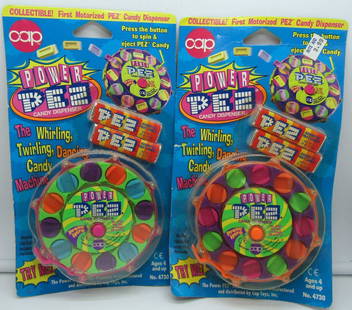 TWO POWER PEZ CANDY DISPENSERS: UNOPENED/UNTESTED